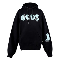 GCDS 로고 프린팅 후드 티셔츠 FW22M020065